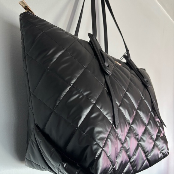 Tutilo Quilted Tote Bag/ Black/ Large - Picture 3 of 9